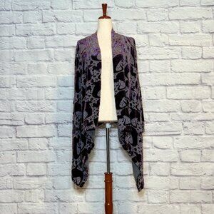 Winter Kate Jasmine Burgundy Silk Devore Velvet Kimono